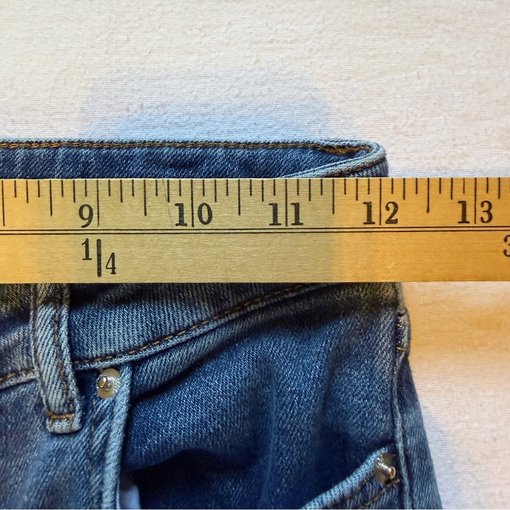 Zara High Rise Straight‎ Leg Jeans Women's Size 2 Medium Wash - Picture 10 of 14